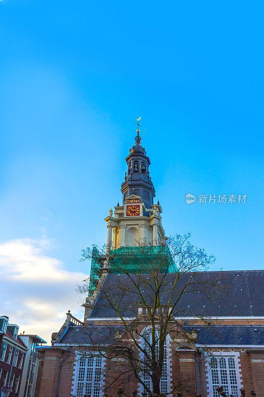 古老的教堂或Oude Kerk -最古老的建筑和最古老的教区教堂